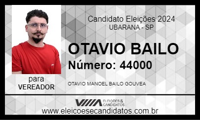 Candidato OTAVIO BAILO 2024 - UBARANA - Eleições