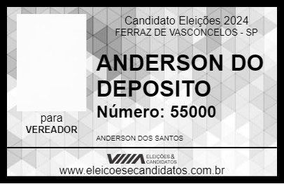 Candidato ANDERSON DO DEPOSITO 2024 - FERRAZ DE VASCONCELOS - Eleições