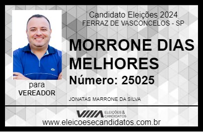 Candidato MORRONE DIAS MELHORES 2024 - FERRAZ DE VASCONCELOS - Eleições