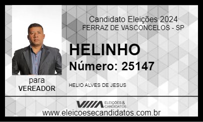 Candidato CABO HÉLIO 2024 - FERRAZ DE VASCONCELOS - Eleições