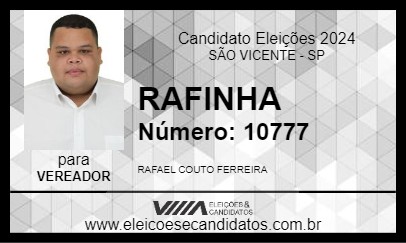 Candidato RAFINHA 2024 - SÃO VICENTE - Eleições