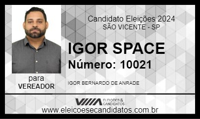 Candidato IGOR SPACE 2024 - SÃO VICENTE - Eleições