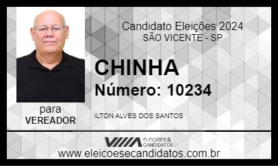 Candidato CHINHA 2024 - SÃO VICENTE - Eleições