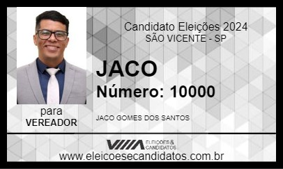 Candidato JACO 2024 - SÃO VICENTE - Eleições