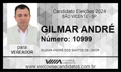 Candidato GILMAR ANDRÉ 2024 - SÃO VICENTE - Eleições