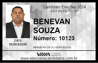 Candidato BENEVAN SOUZA 2024 - SÃO VICENTE - Eleições