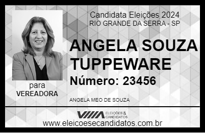 Candidato ANGELA SOUZA TUPPEWARE 2024 - RIO GRANDE DA SERRA - Eleições