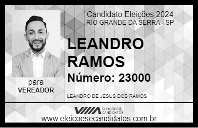 Candidato LEANDRO RAMOS 2024 - RIO GRANDE DA SERRA - Eleições