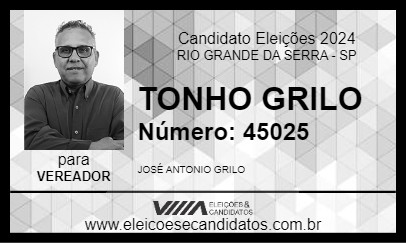 Candidato TONHO GRILO 2024 - RIO GRANDE DA SERRA - Eleições