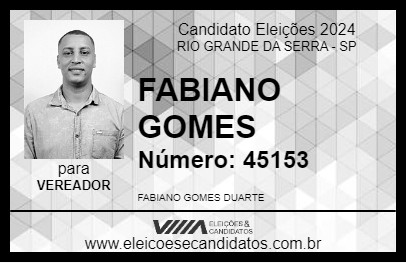 Candidato FABIANO GOMES 2024 - RIO GRANDE DA SERRA - Eleições