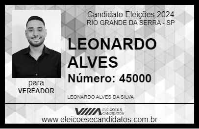 Candidato LEONARDO ALVES 2024 - RIO GRANDE DA SERRA - Eleições