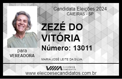 Candidato ZEZÉ DO VITÓRIA 2024 - CAIEIRAS - Eleições