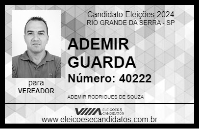 Candidato ADEMIR GUARDA 2024 - RIO GRANDE DA SERRA - Eleições