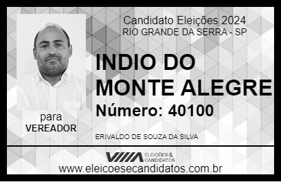 Candidato INDIO DO MONTE ALEGRE 2024 - RIO GRANDE DA SERRA - Eleições