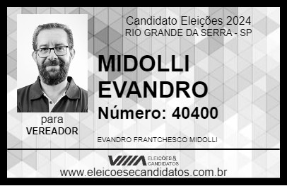 Candidato MIDOLLI EVANDRO 2024 - RIO GRANDE DA SERRA - Eleições