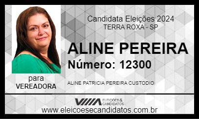 Candidato ALINE PEREIRA 2024 - TERRA ROXA - Eleições