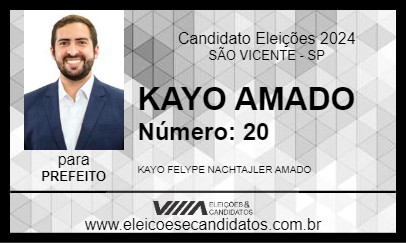 Candidato KAYO AMADO 2024 - SÃO VICENTE - Eleições