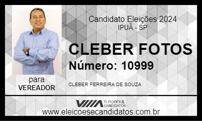 Candidato CLEBER FOTOS 2024 - IPUÃ - Eleições