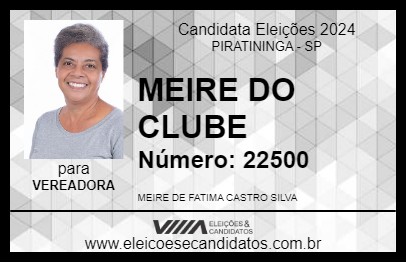 Candidato MEIRE DO CLUBE 2024 - PIRATININGA - Eleições