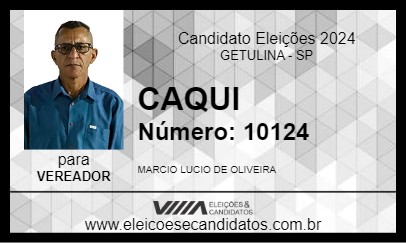 Candidato CAQUI 2024 - GETULINA - Eleições