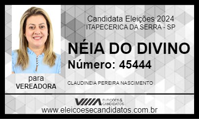 Candidato NÉIA DO DIVINO 2024 - ITAPECERICA DA SERRA - Eleições