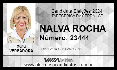 Candidato NALVA ROCHA 2024 - ITAPECERICA DA SERRA - Eleições