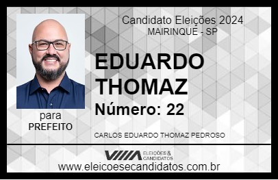 Candidato EDUARDO THOMAZ 2024 - MAIRINQUE - Eleições