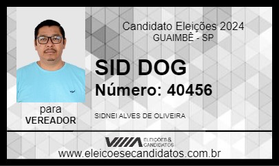 Candidato SID DOG 2024 - GUAIMBÊ - Eleições