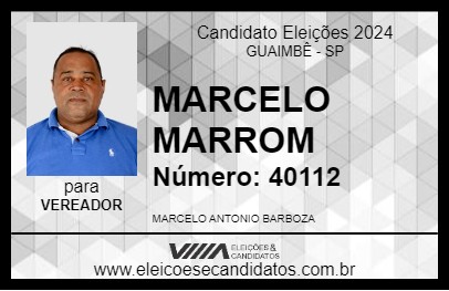 Candidato MARCELO MARROM 2024 - GUAIMBÊ - Eleições