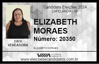 Candidato ELIZABETH MORAES 2024 - CAFELÂNDIA - Eleições