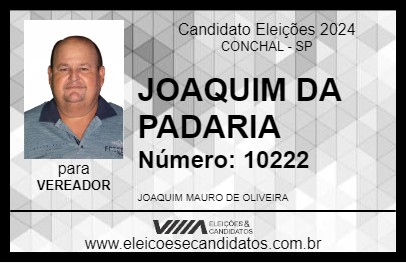 Candidato JOAQUIM DA PADARIA 2024 - CONCHAL - Eleições