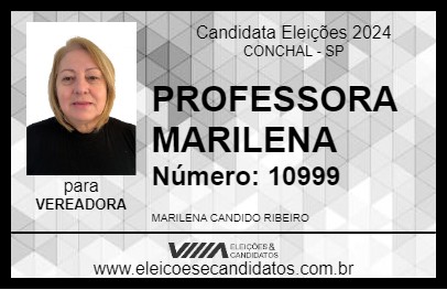 Candidato PROFESSORA MARILENA 2024 - CONCHAL - Eleições