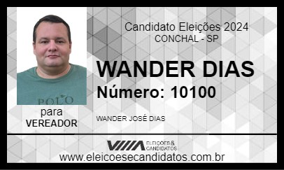 Candidato WANDER DIAS 2024 - CONCHAL - Eleições