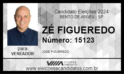 Candidato ZÉ FIGUEREDO 2024 - BENTO DE ABREU - Eleições