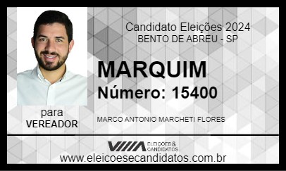 Candidato MARQUIM 2024 - BENTO DE ABREU - Eleições