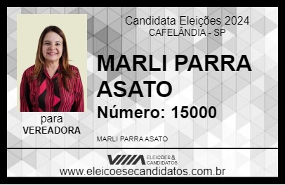 Candidato MARLI PARRA ASATO 2024 - CAFELÂNDIA - Eleições