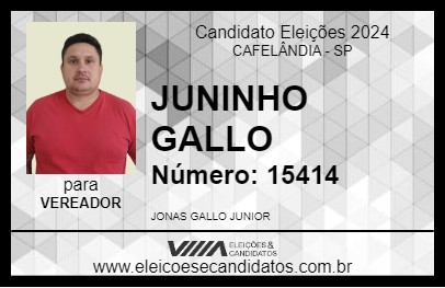 Candidato JUNINHO GALLO 2024 - CAFELÂNDIA - Eleições