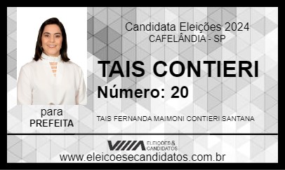 Candidato TAIS CONTIERI 2024 - CAFELÂNDIA - Eleições