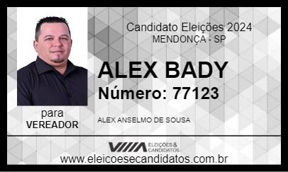 Candidato ALEX BADY 2024 - MENDONÇA - Eleições