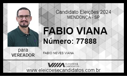 Candidato FABIO VIANA 2024 - MENDONÇA - Eleições