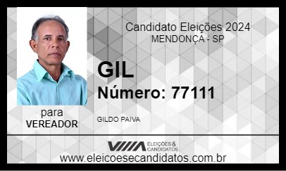 Candidato GIL 2024 - MENDONÇA - Eleições