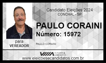 Candidato PAULO CORAINI 2024 - CONCHAL - Eleições