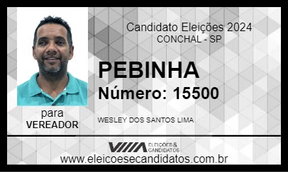 Candidato PEBINHA 2024 - CONCHAL - Eleições