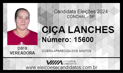 Candidato CIÇA LANCHES 2024 - CONCHAL - Eleições