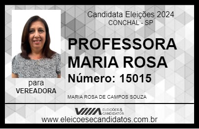 Candidato PROFESSORA MARIA ROSA 2024 - CONCHAL - Eleições