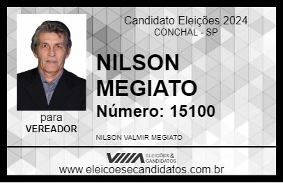 Candidato NILSON MEGIATO 2024 - CONCHAL - Eleições