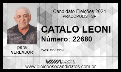 Candidato CATALO LEONI 2024 - PRADÓPOLIS - Eleições