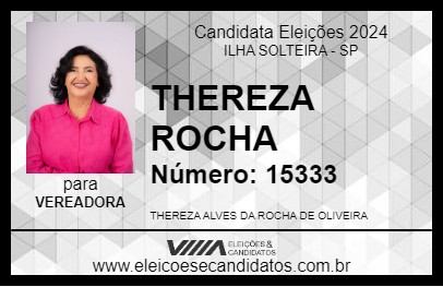 Candidato THEREZA ROCHA 2024 - ILHA SOLTEIRA - Eleições