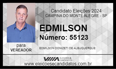 Candidato EDMILSON 2024 - CAMPINA DO MONTE ALEGRE - Eleições