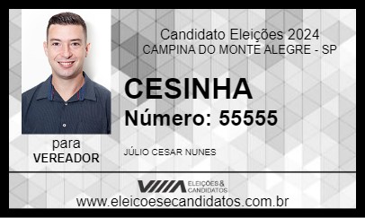 Candidato CESINHA 2024 - CAMPINA DO MONTE ALEGRE - Eleições